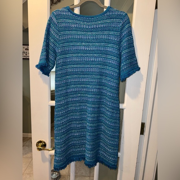 Lilly Pulitzer blue tweed dress, Large, NWT - Picture 2 of 6